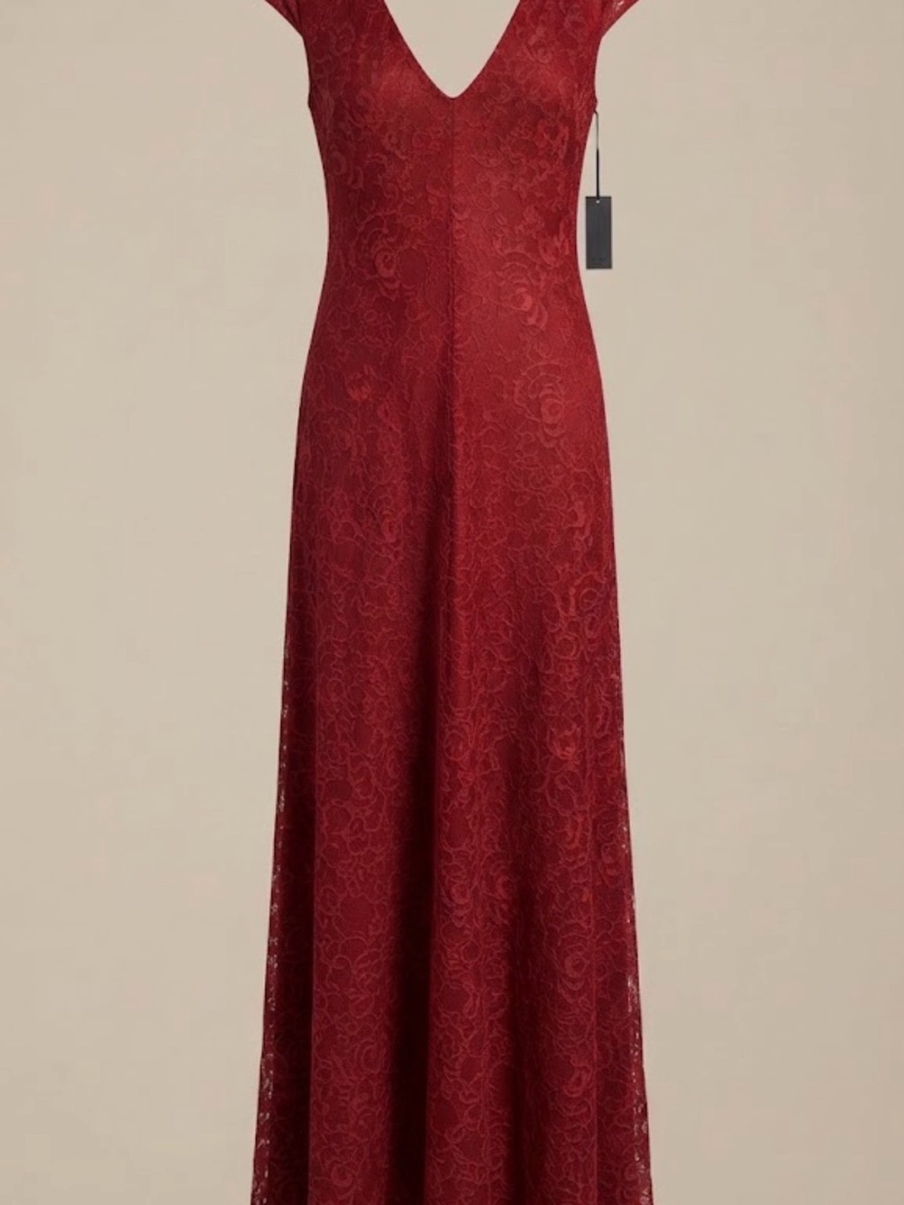 Lovers + Friends Red Lace Maxi Dress Open Back - Revolve - Size: L